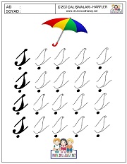 t harfi çizgi çalışması